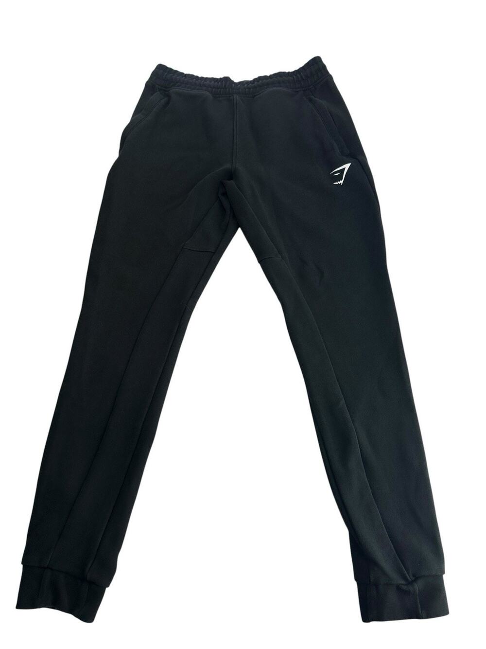 Gymshark Black Slim Fit Drawstring Pocket Jogger Zip Pockets Stretch Pants XS